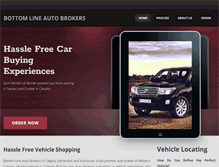 Tablet Screenshot of bottomlineautobrokers.com